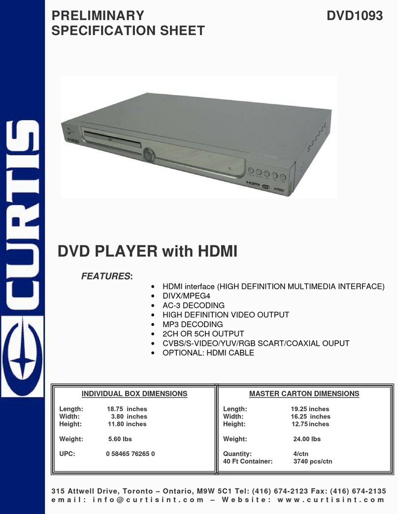 Curtis DVD1093 User manual