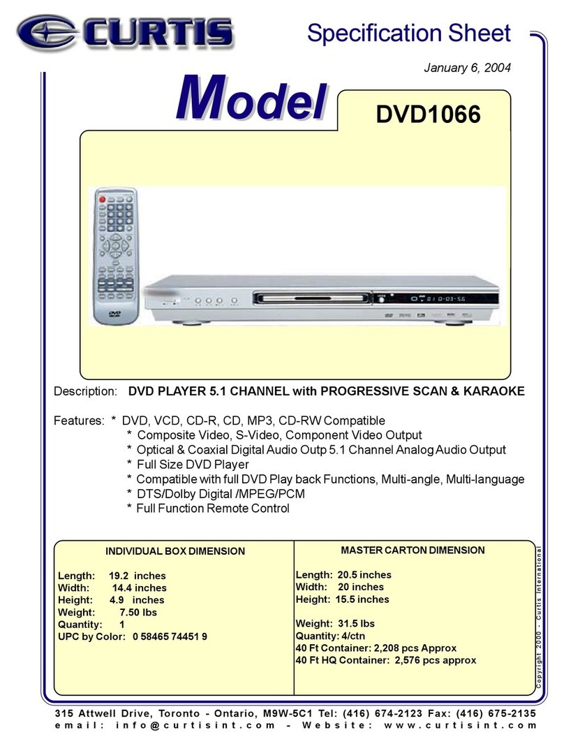 Curtis DVD1066 User manual