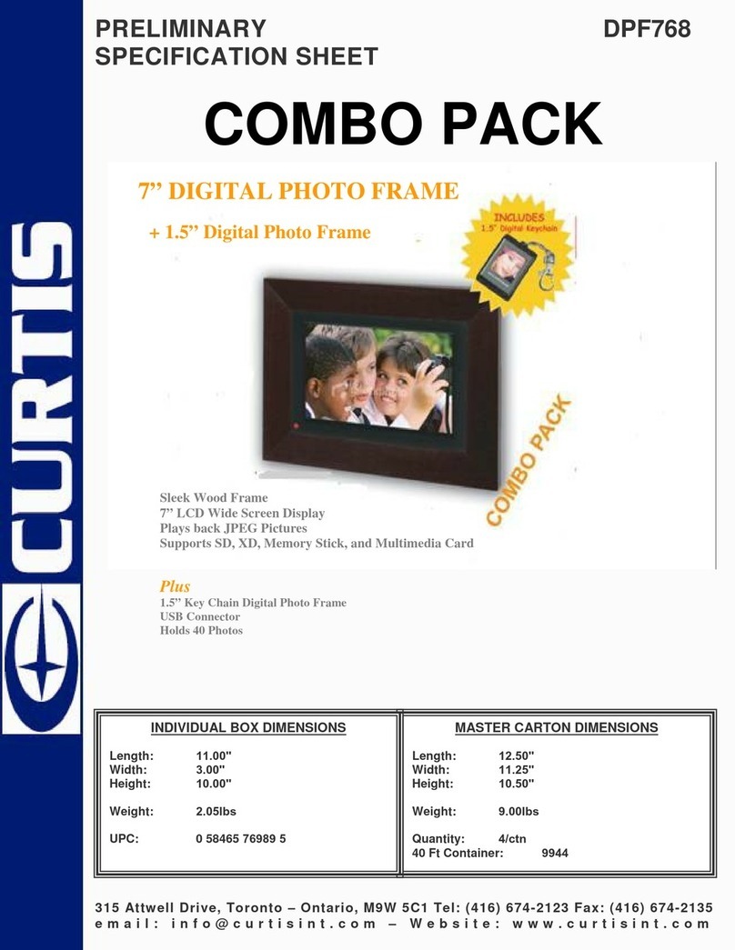 Curtis DPF768 User manual Curtis DPF768 User manual