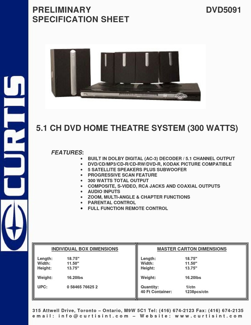 Curtis DVD5091 User manual Curtis DVD5091 User manual