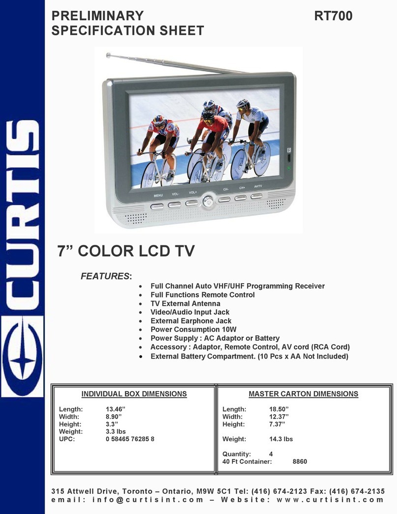 Curtis RT700 User manual