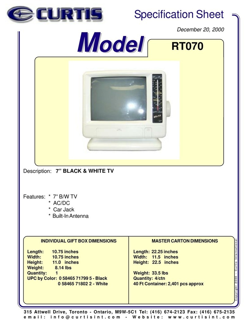 Curtis RT070 User manual