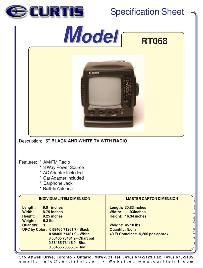 Curtis RT068 Specification sheet