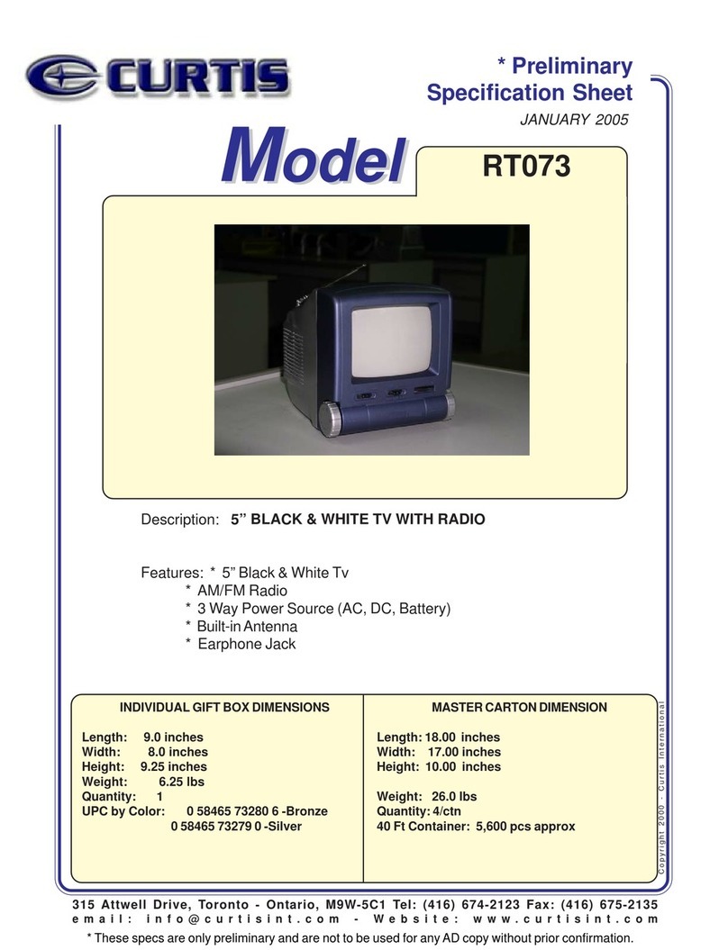Curtis RT073 User manual