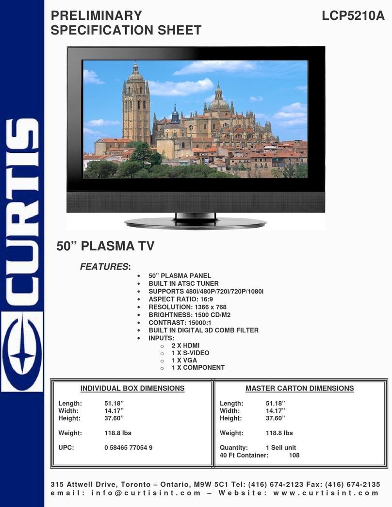Curtis LCP5210A Specification sheet