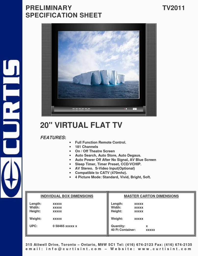 Curtis TV2011 Specification sheet