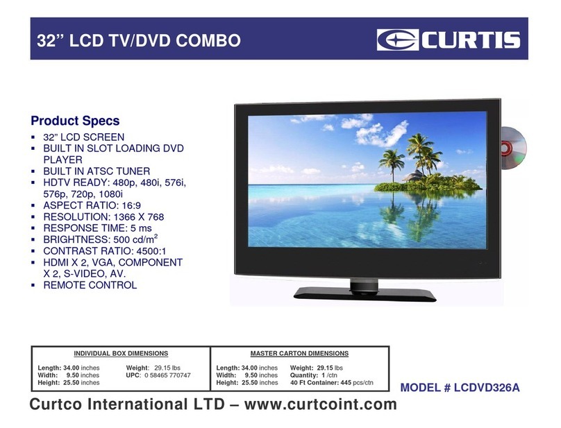 Curtis LCDVD326A User manual