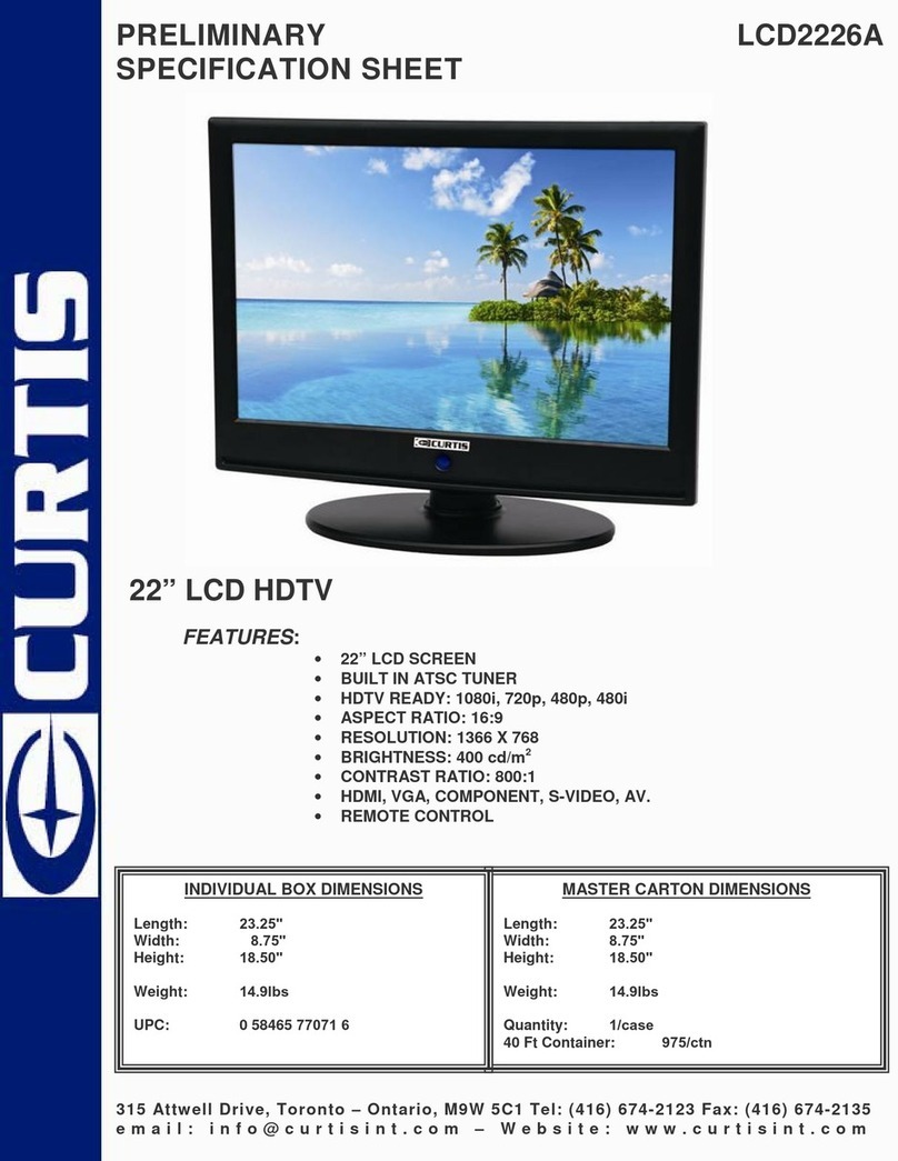 Curtis LCD2226A User manual Curtis LCD2226A User manual
