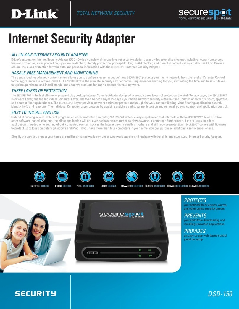 D-Link DSD-150 - SecureSpot Internet Security... User manual D-Link DSD-150 - SecureSpot Internet Security... User manual