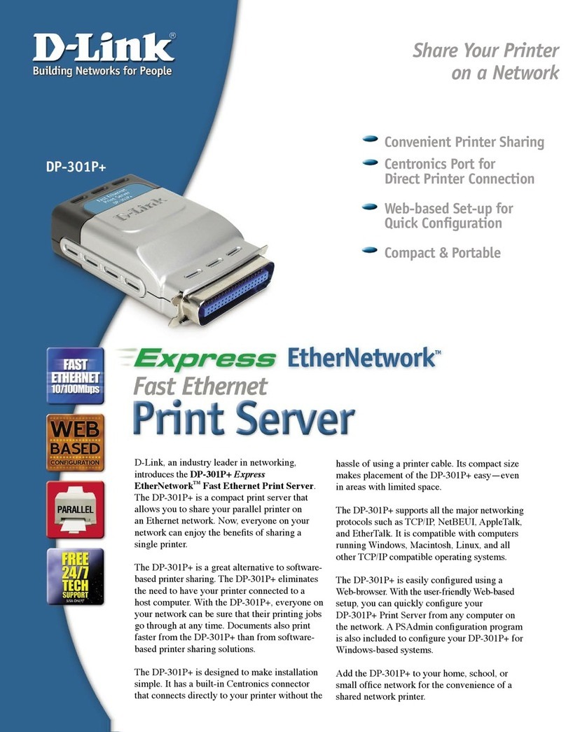 D-Link Epress EtherNetwork DP-301P+ User manual