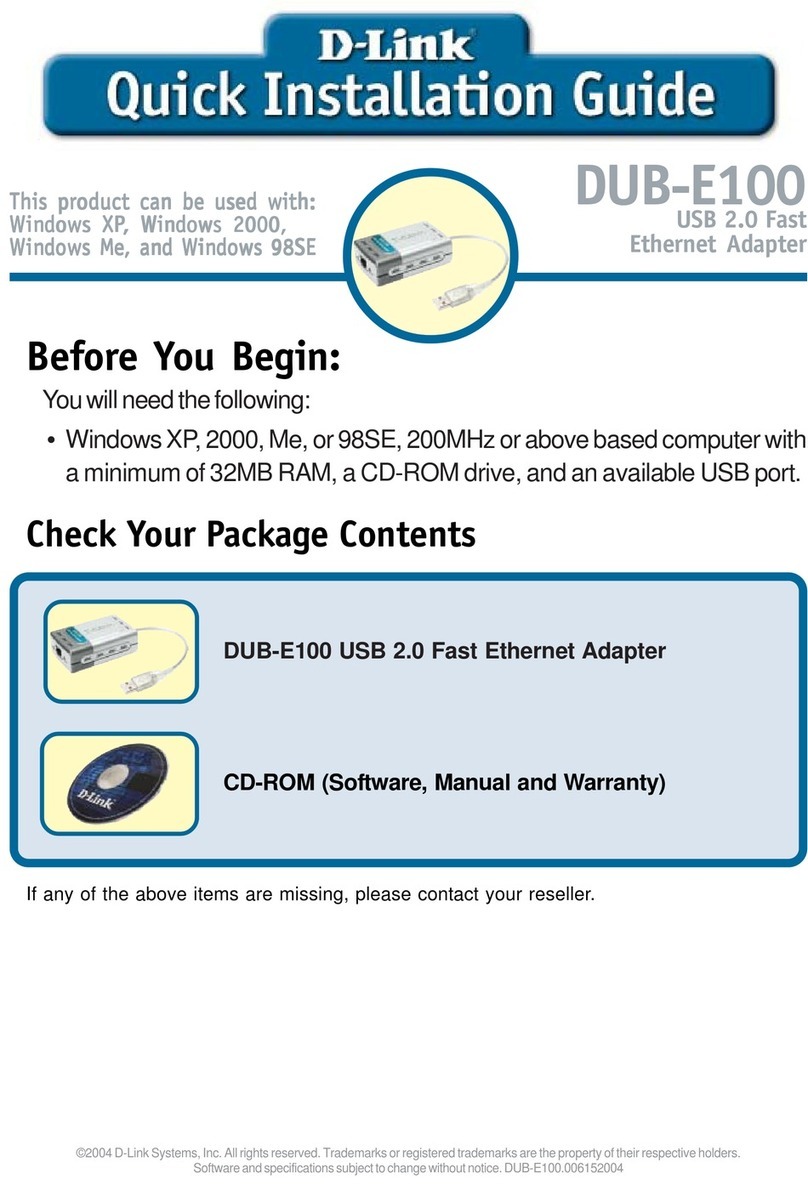 D-Link DUB-E100 User manual