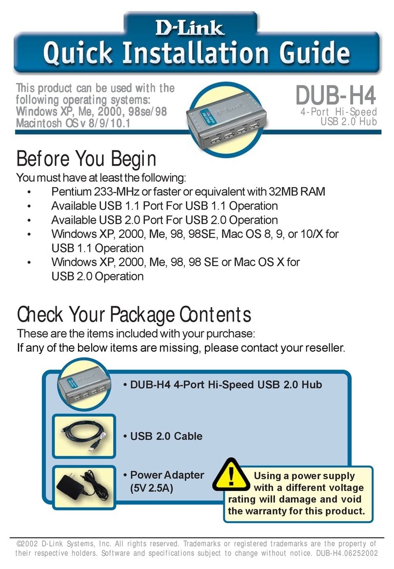 D-Link DUB-H4 - Hub - USB User manual