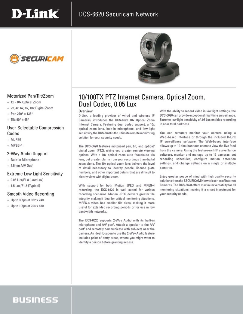 D-Link SECURICAM Network DCS-6620 User manual