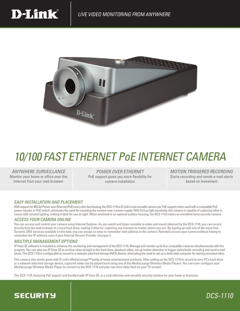 D-Link DCS-1110 - Network Camera User manual D-Link DCS-1110 - Network Camera User manual