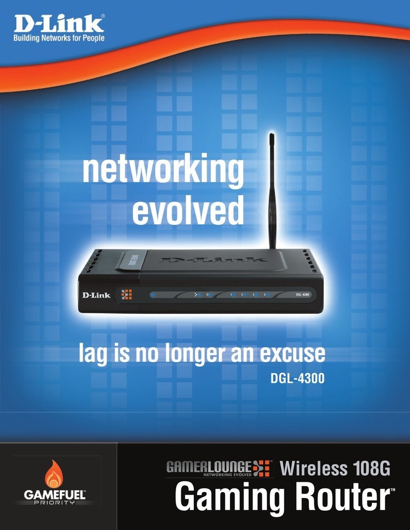 D-Link DGL-4300 - GamerLounge Wireless 108G Gaming... User manual D-Link DGL-4300 - GamerLounge Wireless 108G Gaming... User manual