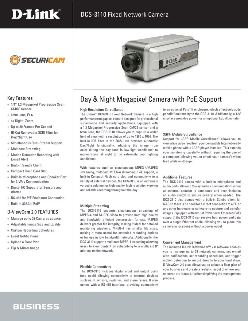 D-Link DCS-3110 - SECURICAM Fixed Network Camera User manual