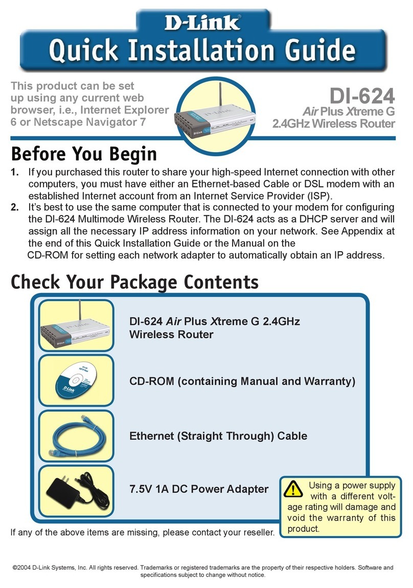 D-Link AirPlusXtremeG DI-624 User manual D-Link AirPlusXtremeG DI-624 User manual