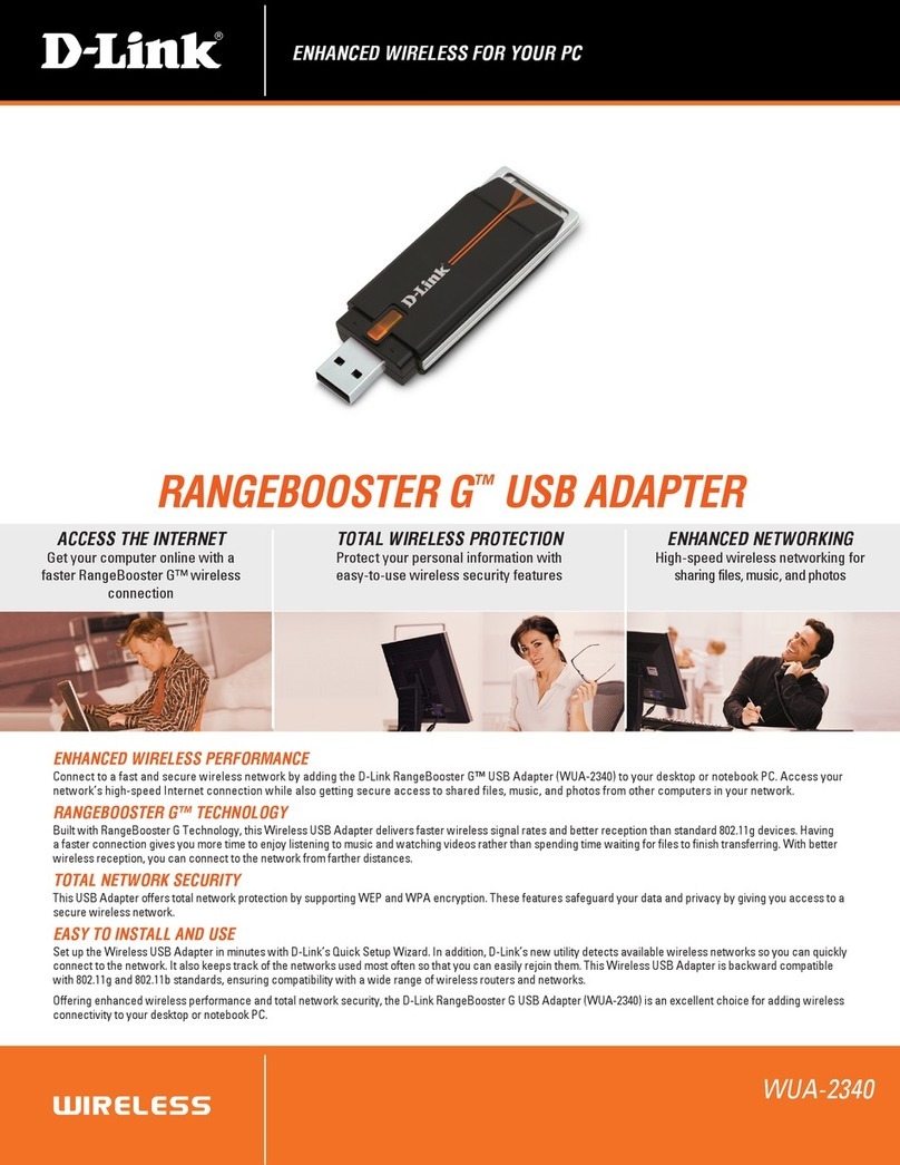 D-Link RANGEBOOSTER G WUA-2340 User manual