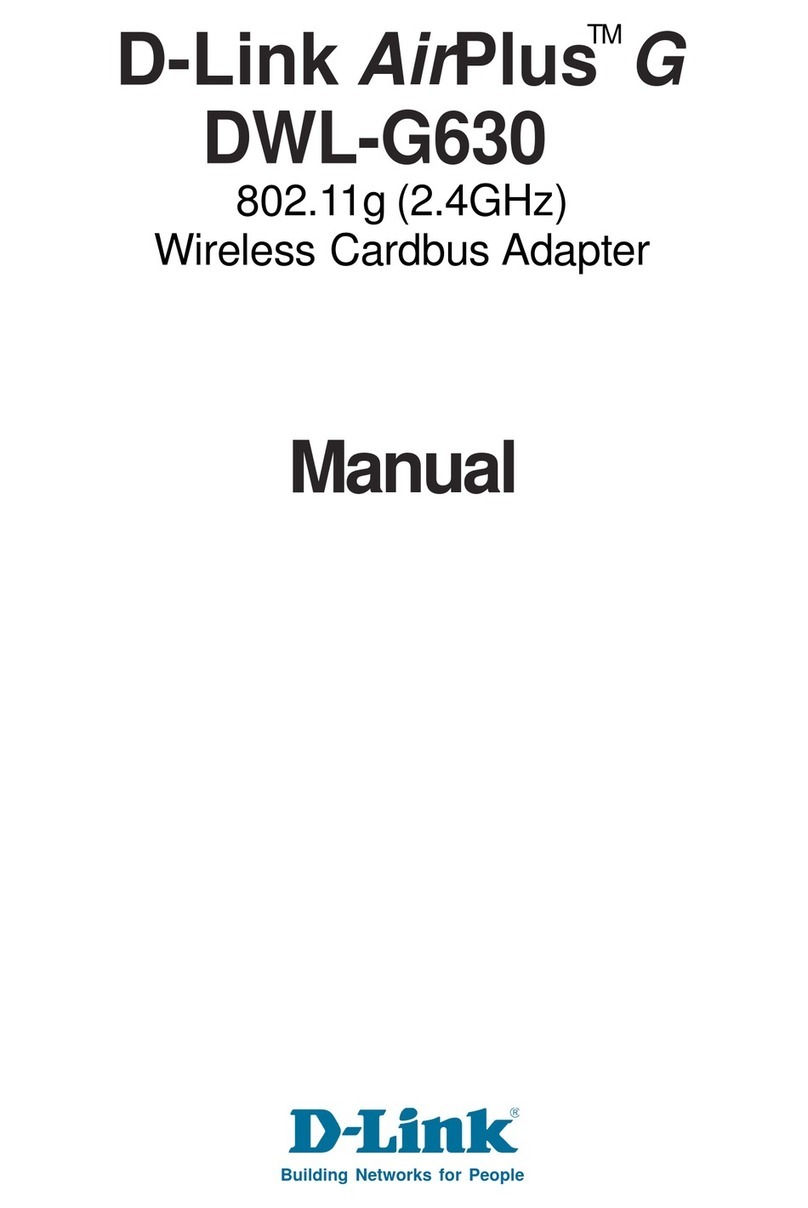 D-Link DWL-G630 - AirPlus G 802.11g Wireless PC... User manual
