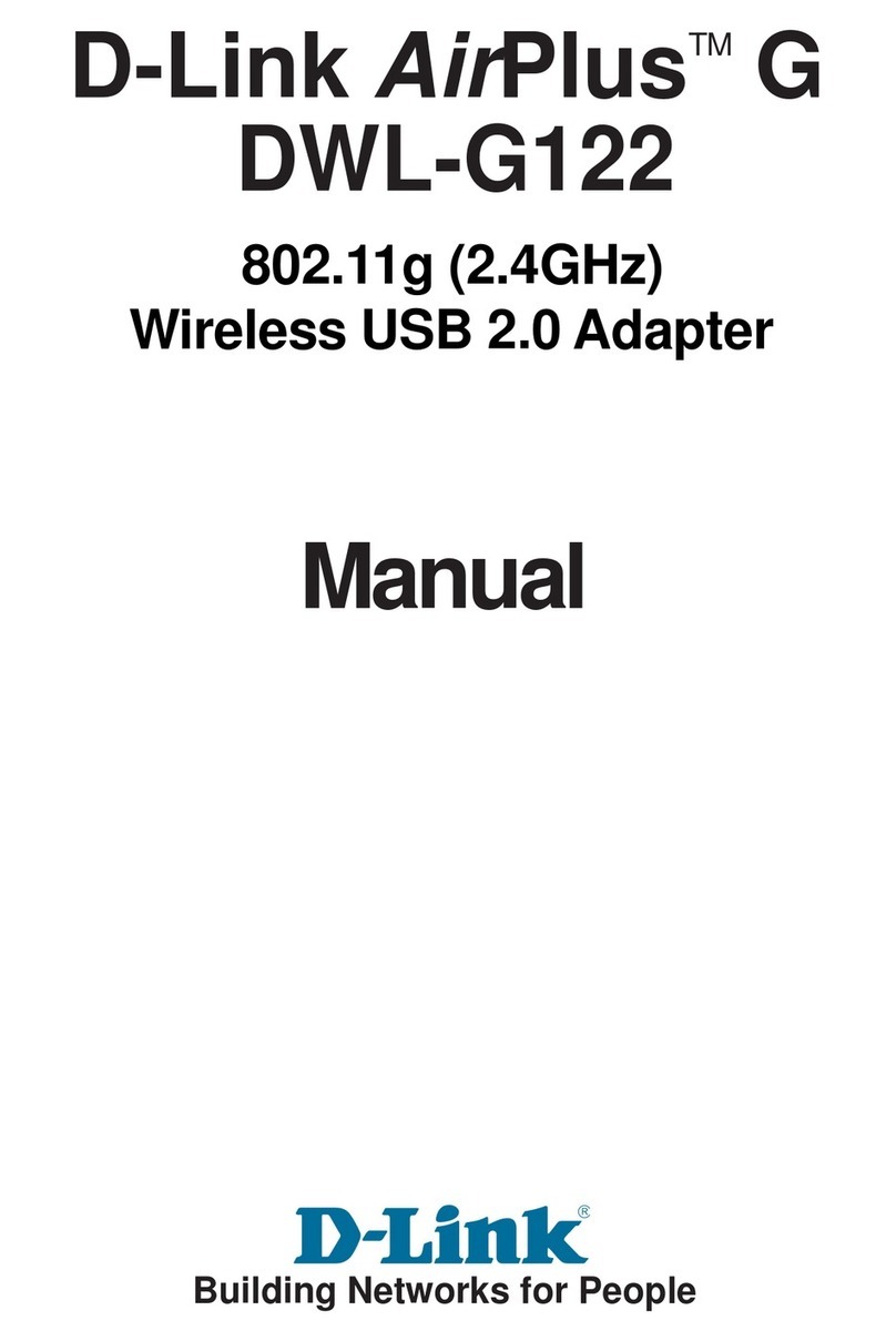 D-Link 802.11g Wireless LAN USB Adapter DWL-G122 User manual