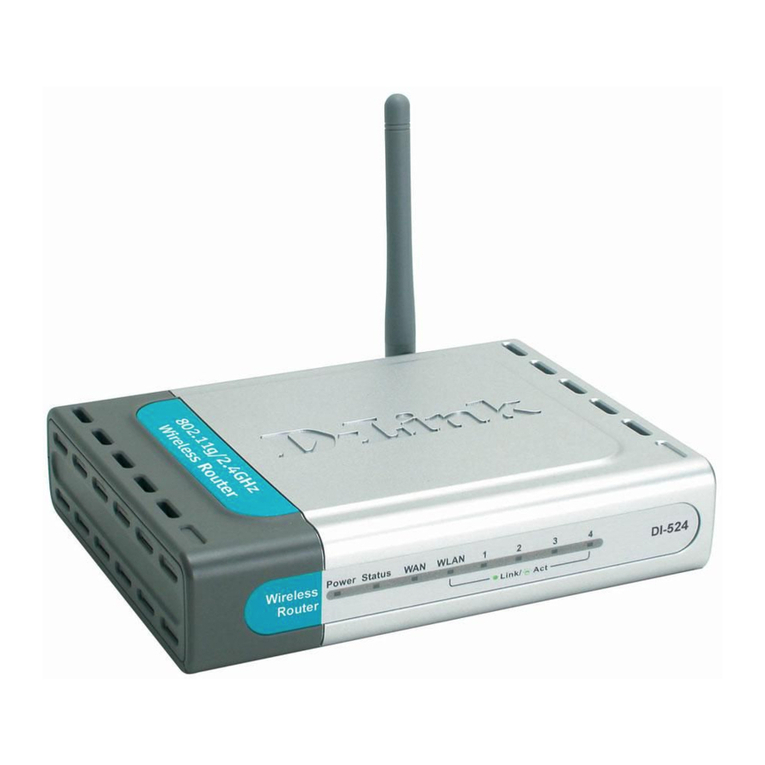 D-Link DI-524 - AirPlus G Wireless Router User manual