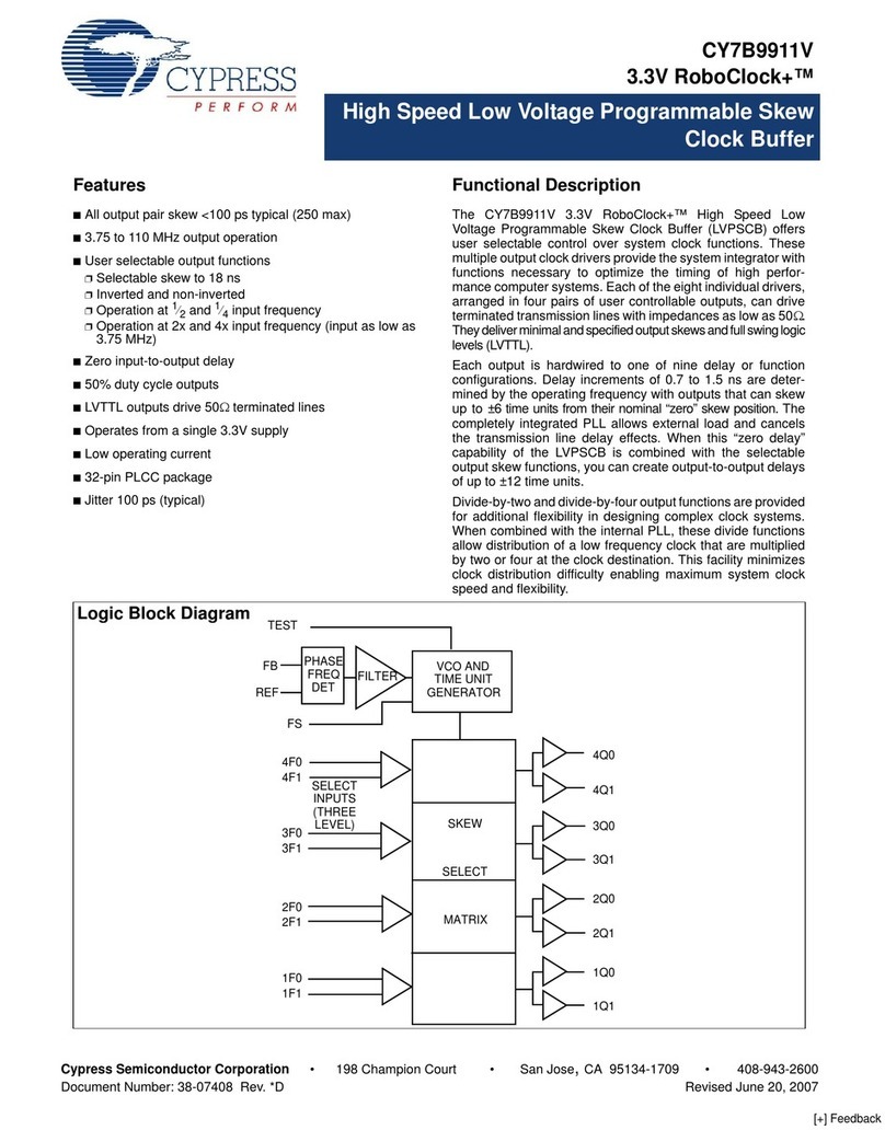 Cypress Semiconductor CY7B9911V User manual