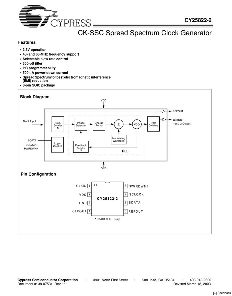 Cypress Semiconductor CY25822-2 Specification sheet