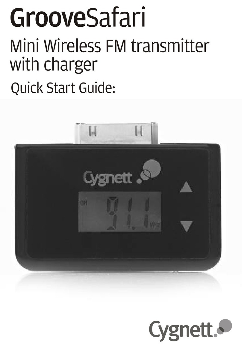 Cygnett Mini Wireless FM transmitter User manual