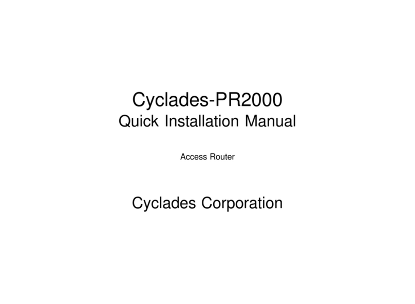 Cyclades Access Router Cyclades-PR2000 Quick installation manual