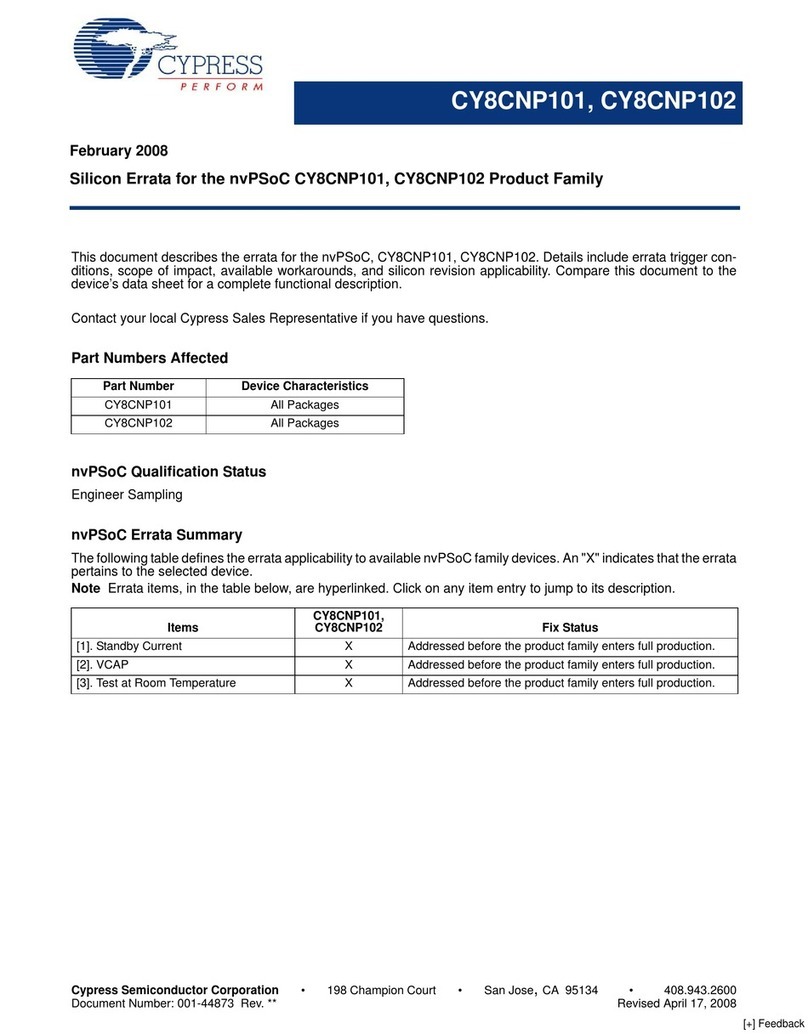 Cypress Semiconductor CY8CNP101 Manual