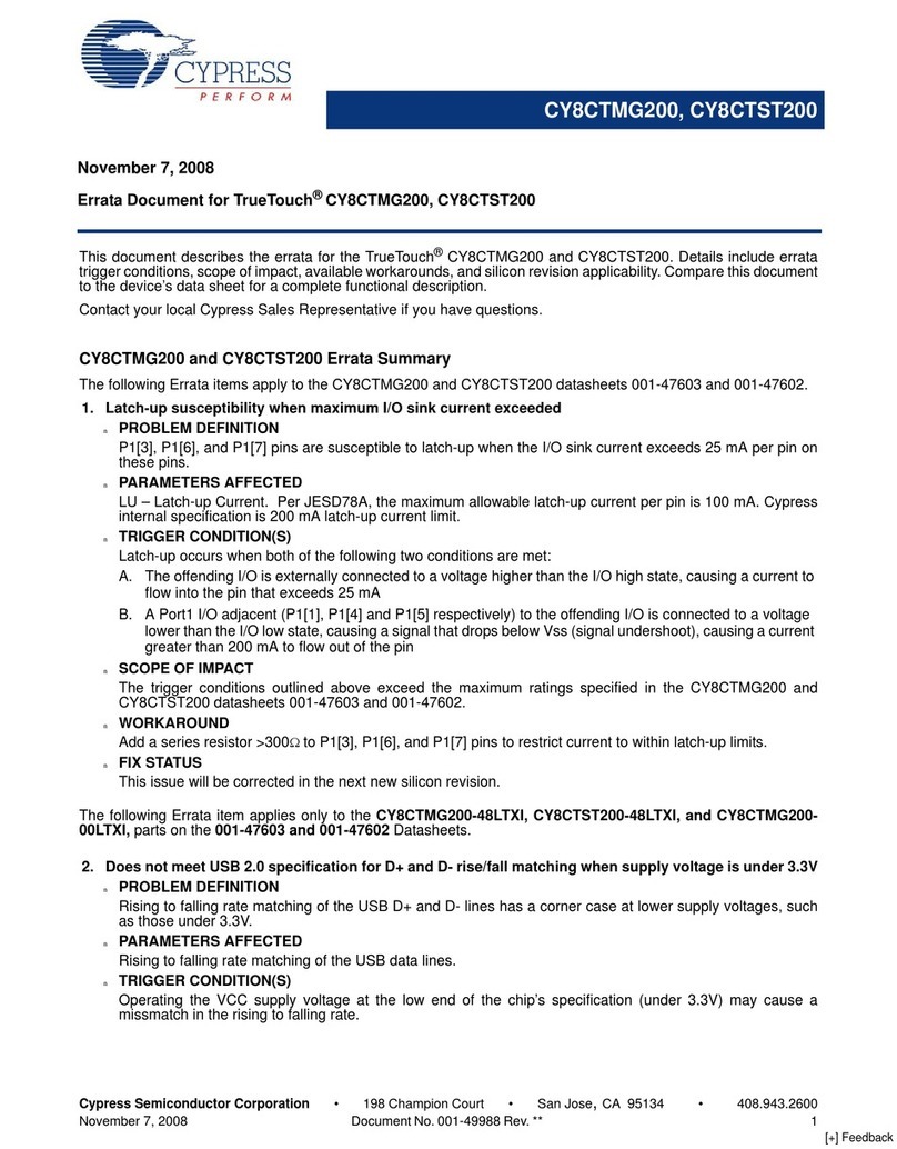 Cypress Semiconductor CY8CTMG200 Manual Cypress Semiconductor CY8CTMG200 Manual