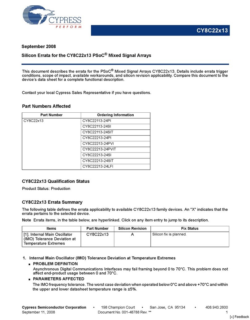 Cypress Semiconductor CY8C22x13 Manual