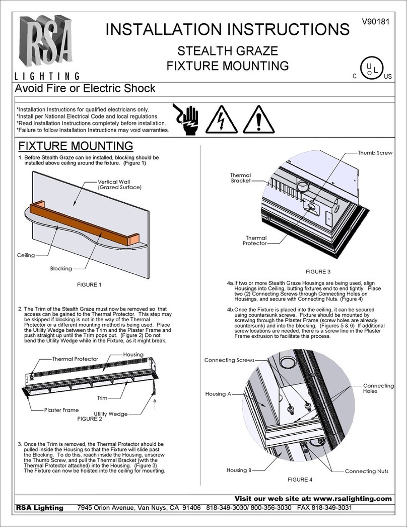 Cooper Lighting Stealth Graze Fixture Mounting V90181 User manual