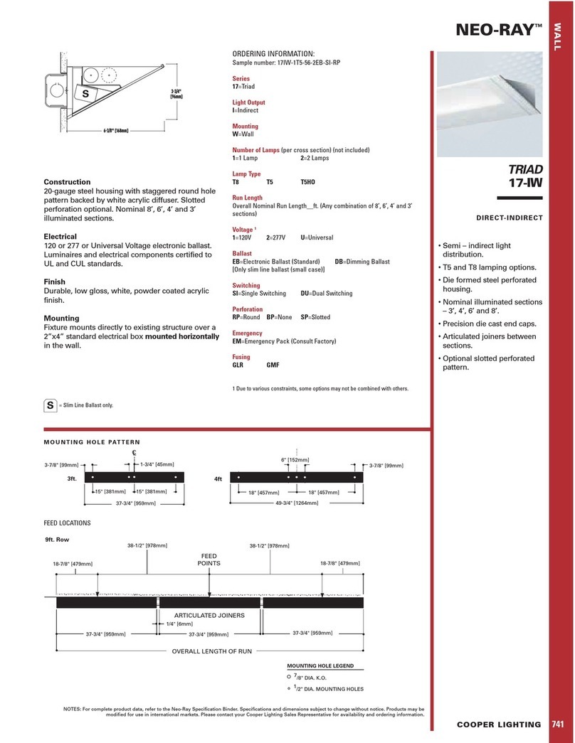 Cooper Lighting Triad 17-IW Specification sheet