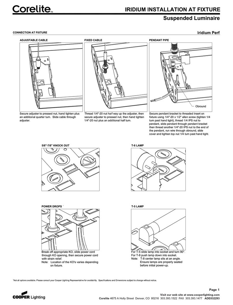 Cooper Lighting Suspended Luminaire User manual