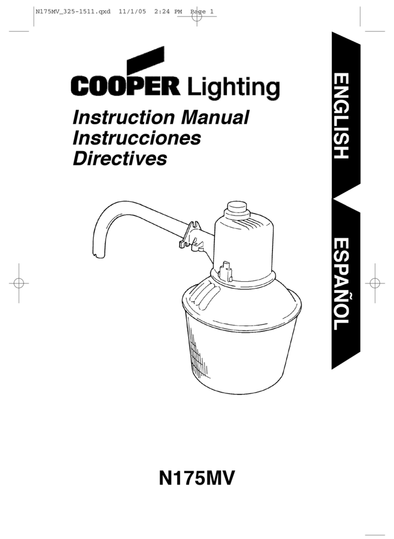 Cooper Lighting N175MV User manual Cooper Lighting N175MV User manual