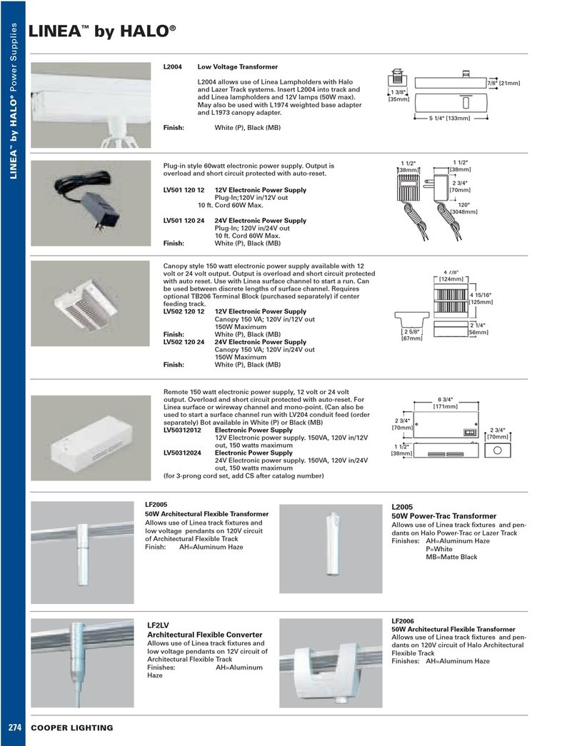 Cooper Lighting Halo Linea LF2006 User manual