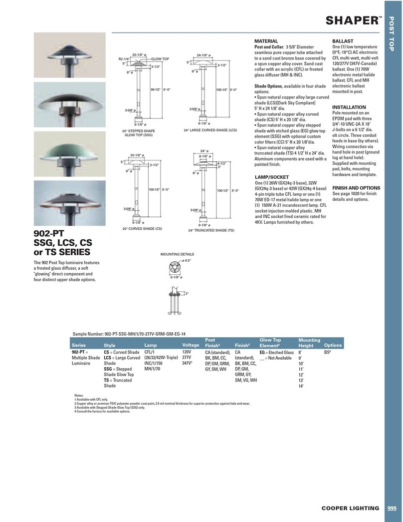 Cooper Lighting 902-PT CS Series Specification sheet