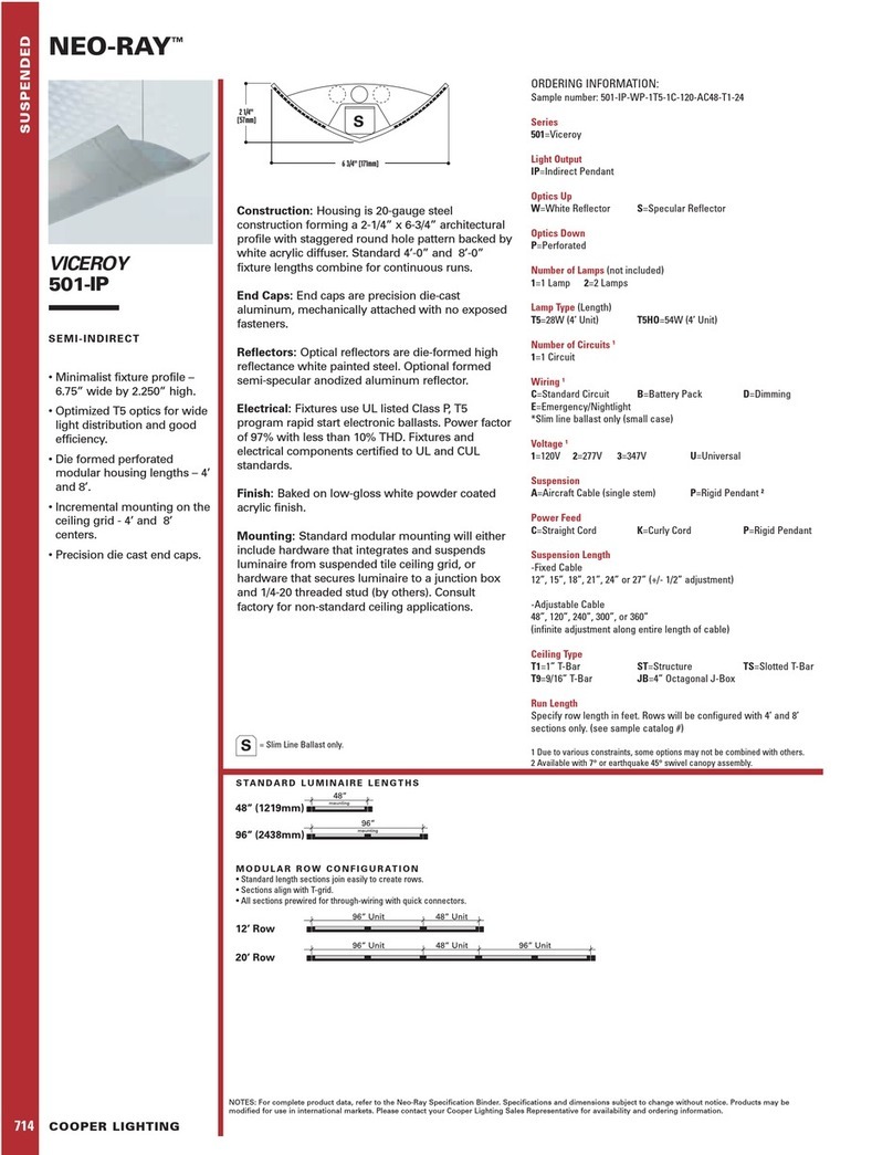 Cooper Lighting Viceroy 501-IP Specification sheet