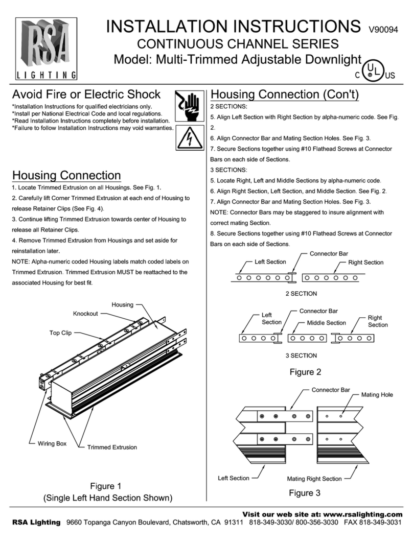 RSA Lighting V90094A installation instructions RSA Lighting V90094A installation instructions
