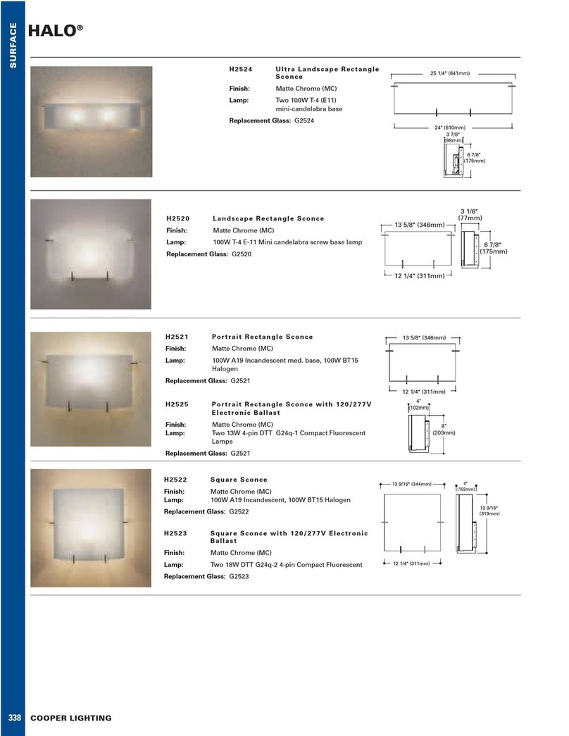 Cooper Lighting HALO H2522 Specification sheet
