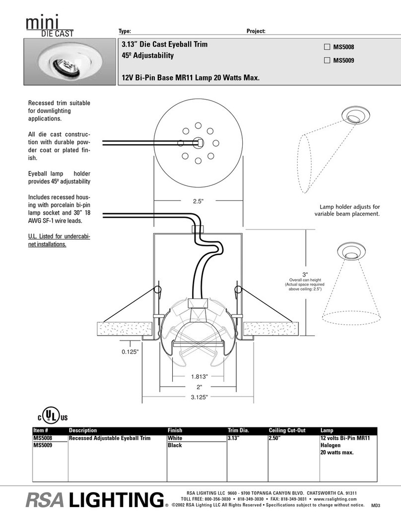 RSA Lighting Mini Die Cast MS5008 Specifications