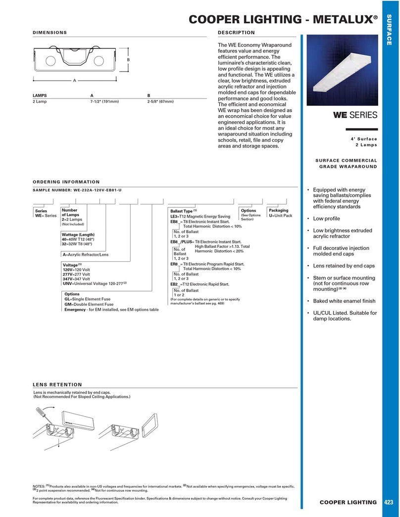 Cooper Lighting Metalux WE Series User manual