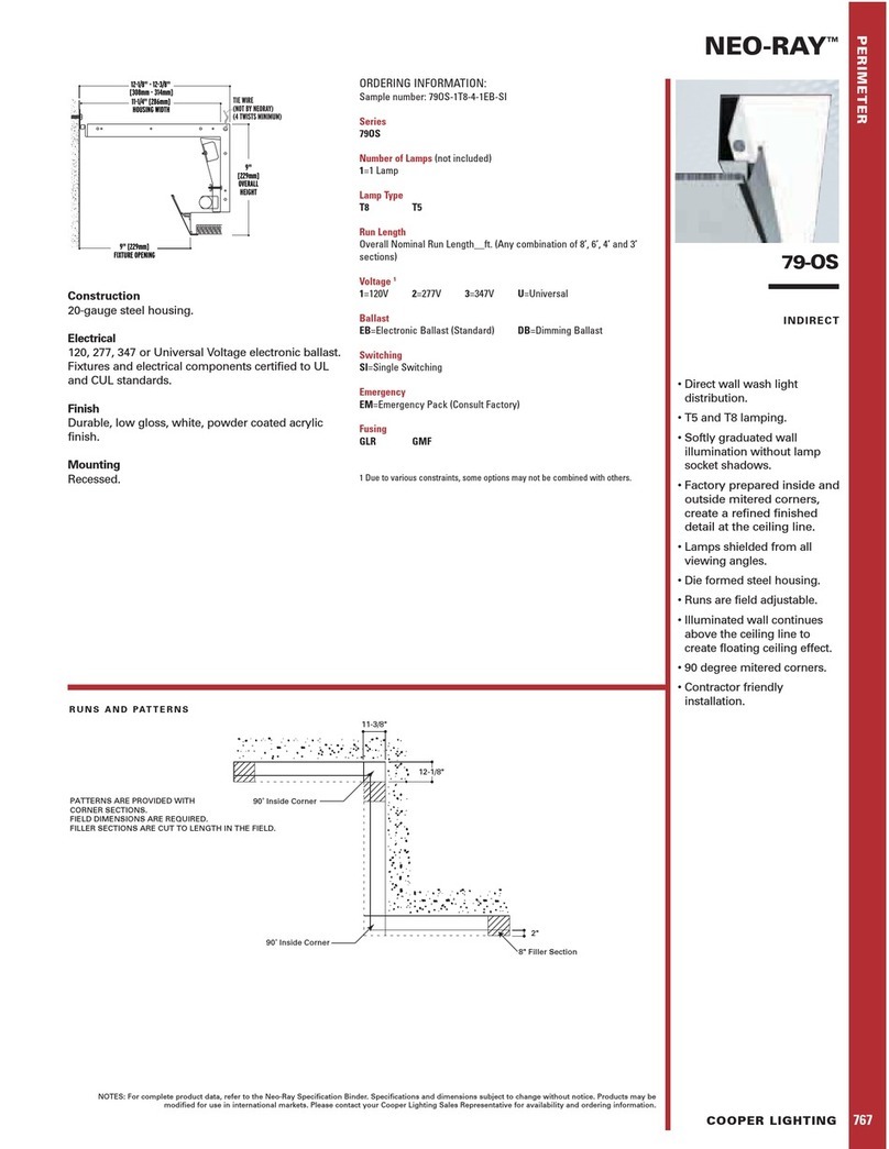 Cooper Lighting NEO-RAY 79-OS User manual Cooper Lighting NEO-RAY 79-OS User manual