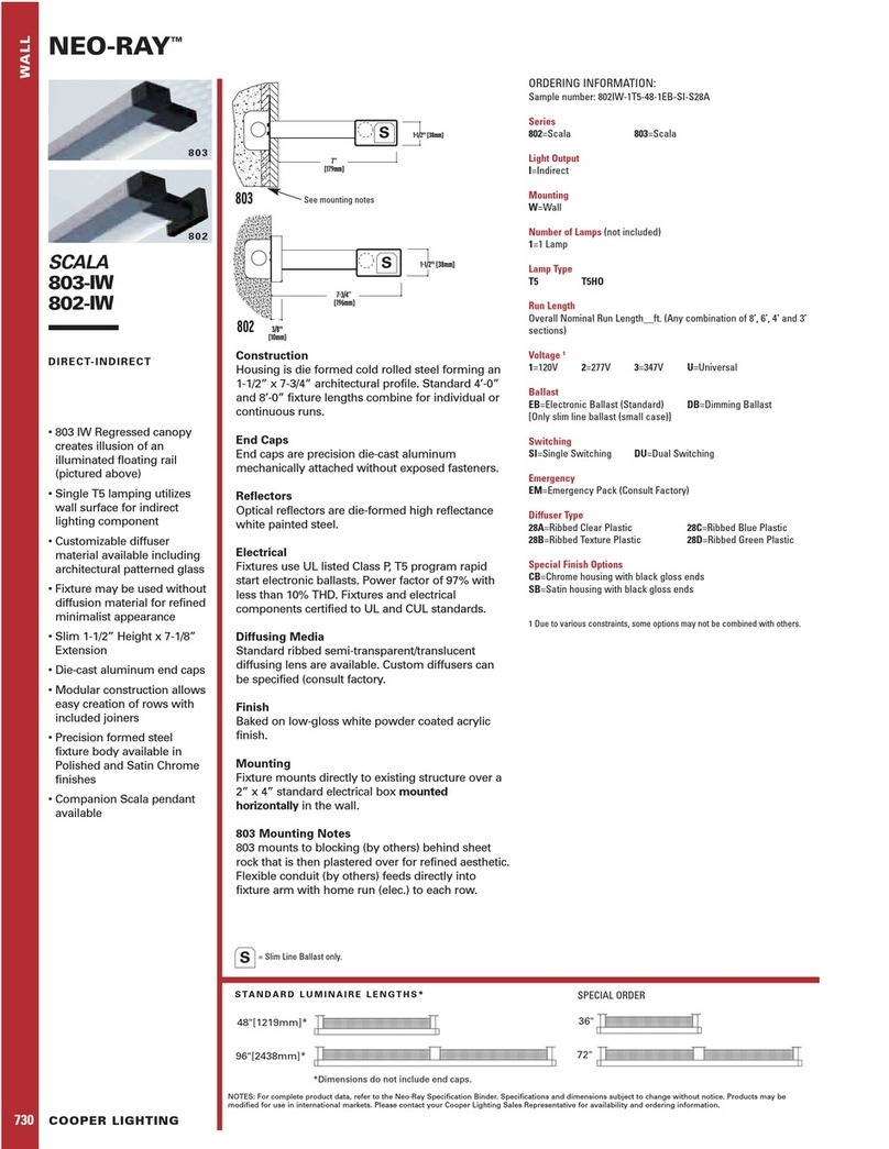 Cooper Lighting Neo-Ray 730 User manual Cooper Lighting Neo-Ray 730 User manual