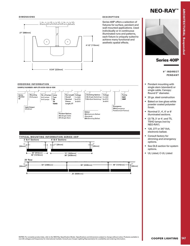 Cooper Lighting Neo-Ray 547 Specifications