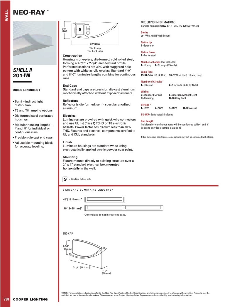 Cooper Lighting Neo-Ray 201-IW Specifications