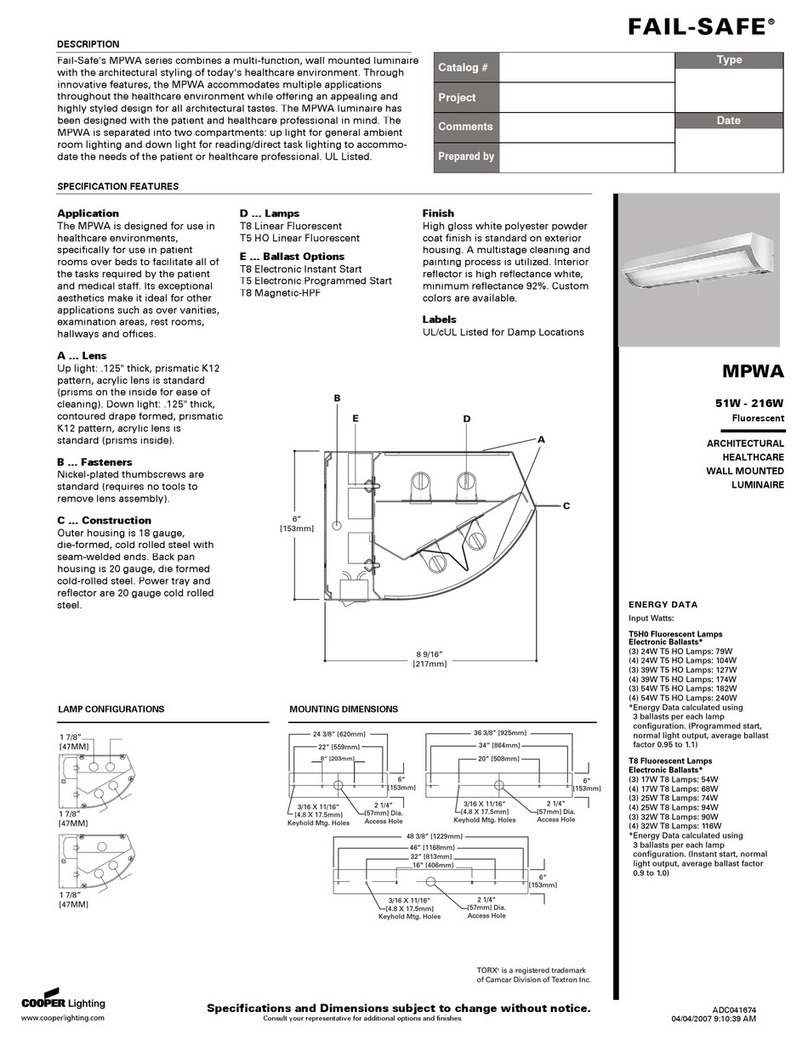 Cooper Lighting MPWA User manual