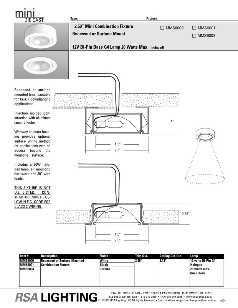 RSA Lighting MMS6000 User manual RSA Lighting MMS6000 User manual