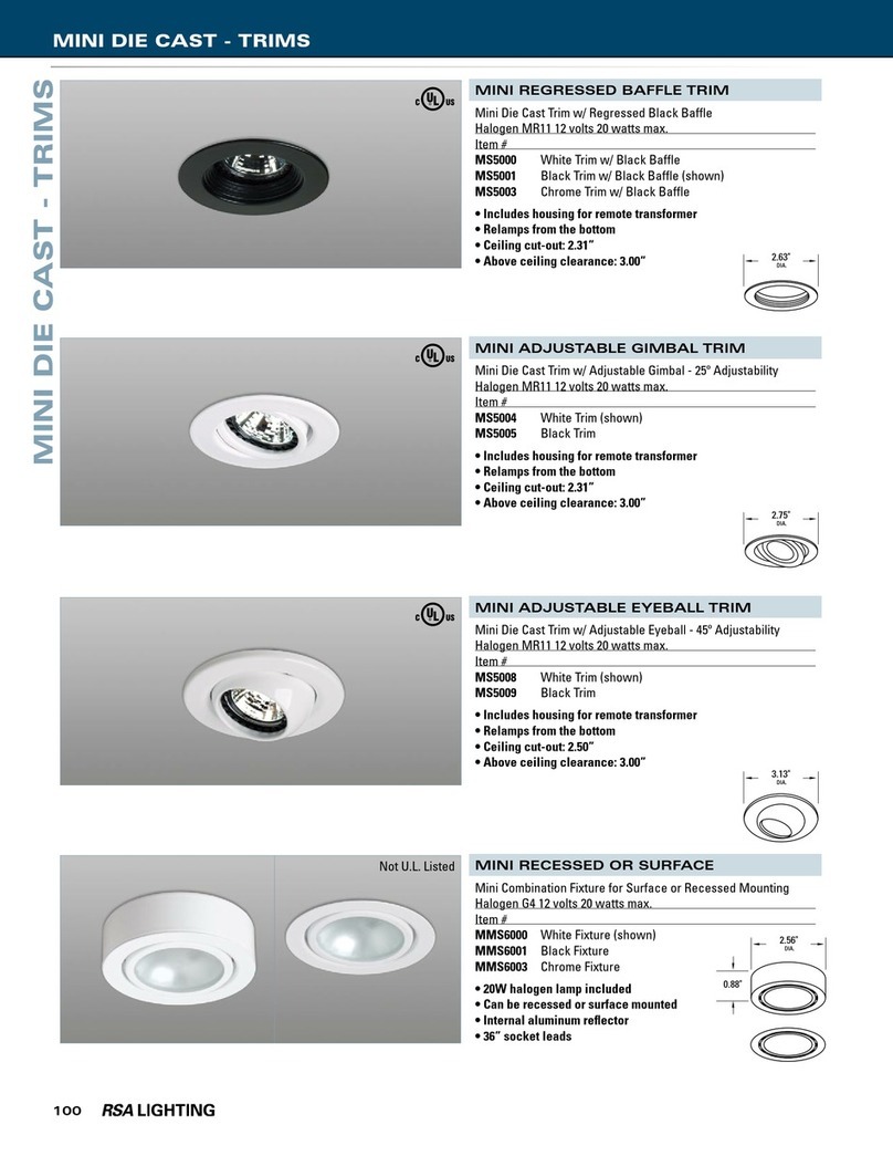 RSA Lighting MS5000 User manual